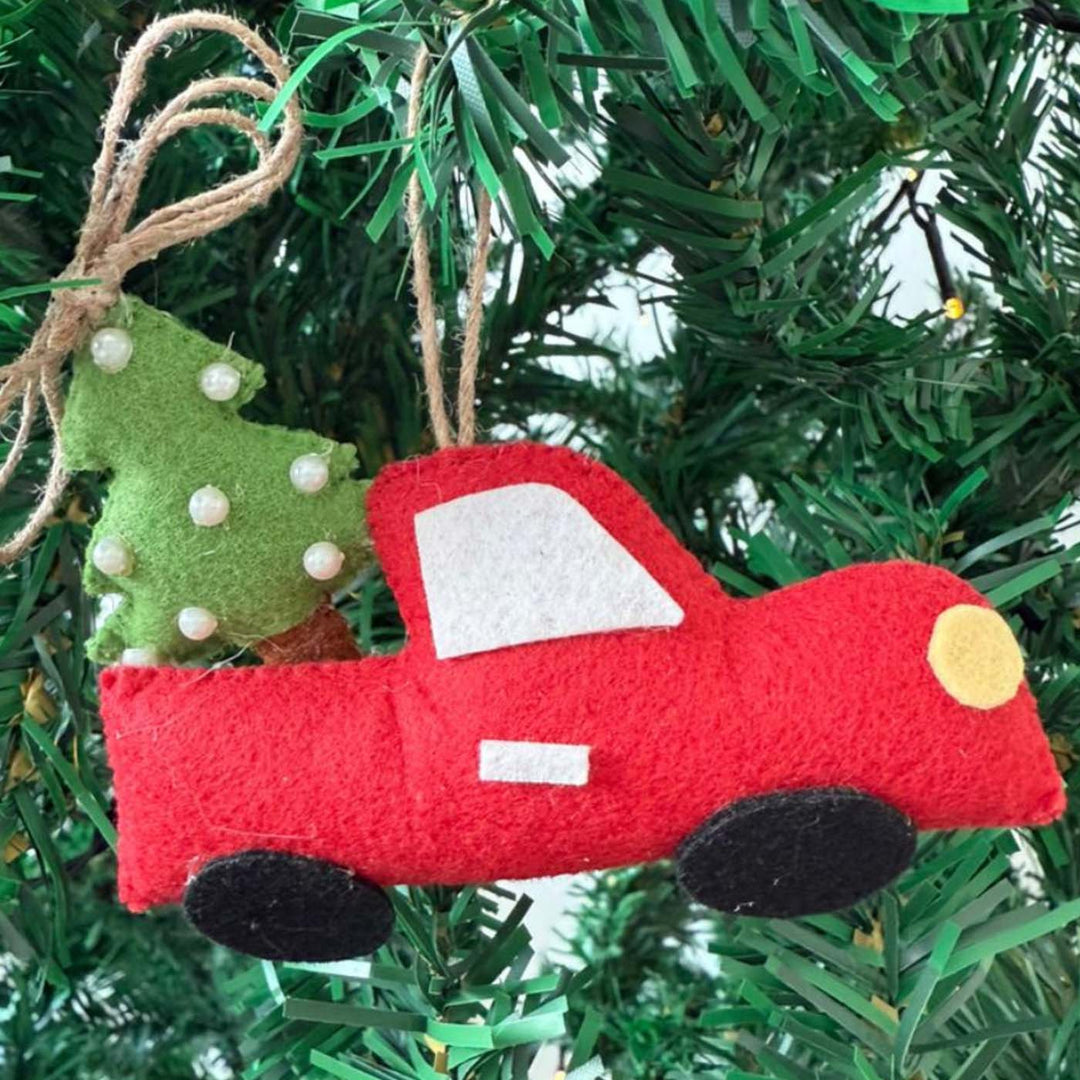 3 Pc | Felt Gingerman,Elifboy Face ,Car Withtree Hanging Ornaments