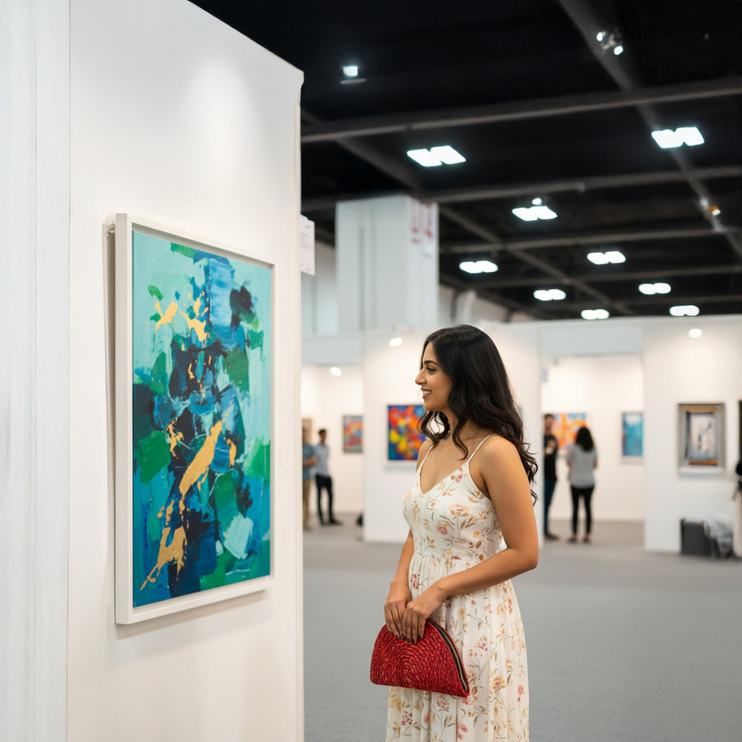 Handmade Grass Woven Red Boho Sanai Clutch
