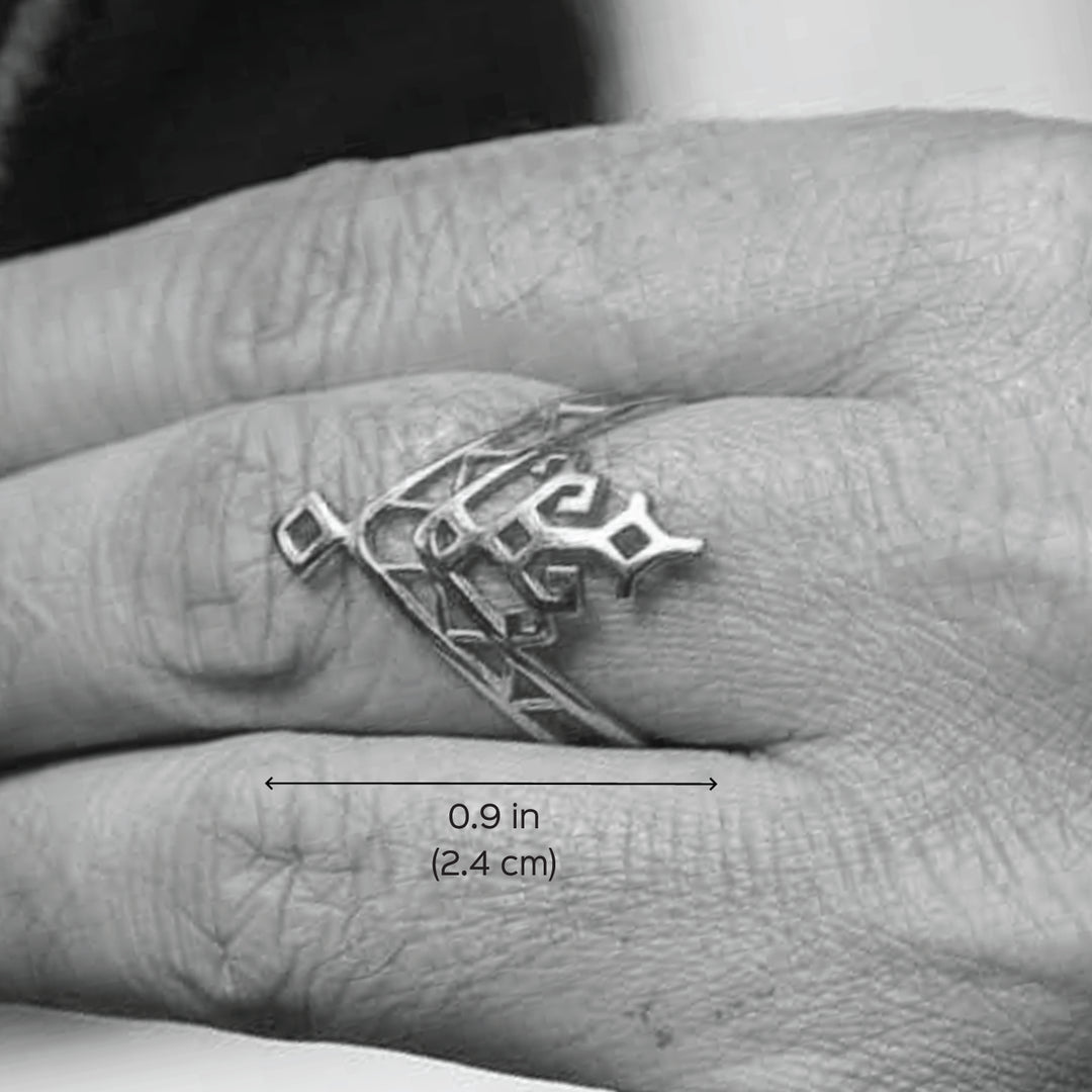 Handmade Ira 22k Gold Plated Silver Ring