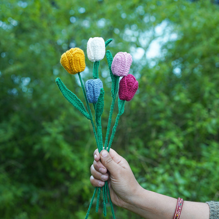 Handmade Crochet Tulip Flower