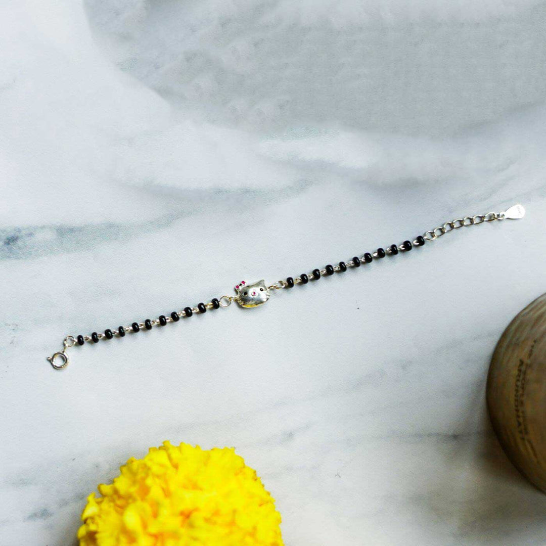 Handcrafted Nazar Battu Silver Bracelet For Kids