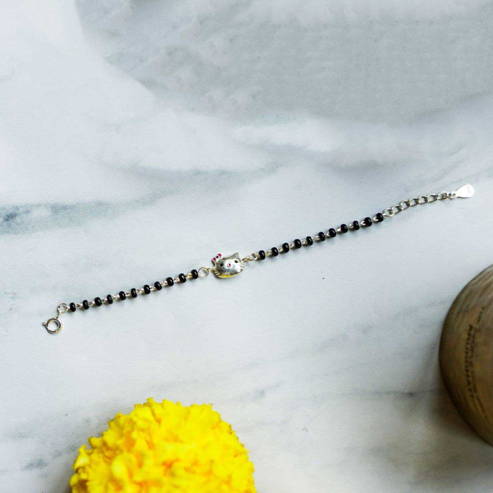 Handcrafted Nazar Battu Silver Bracelet For Kids