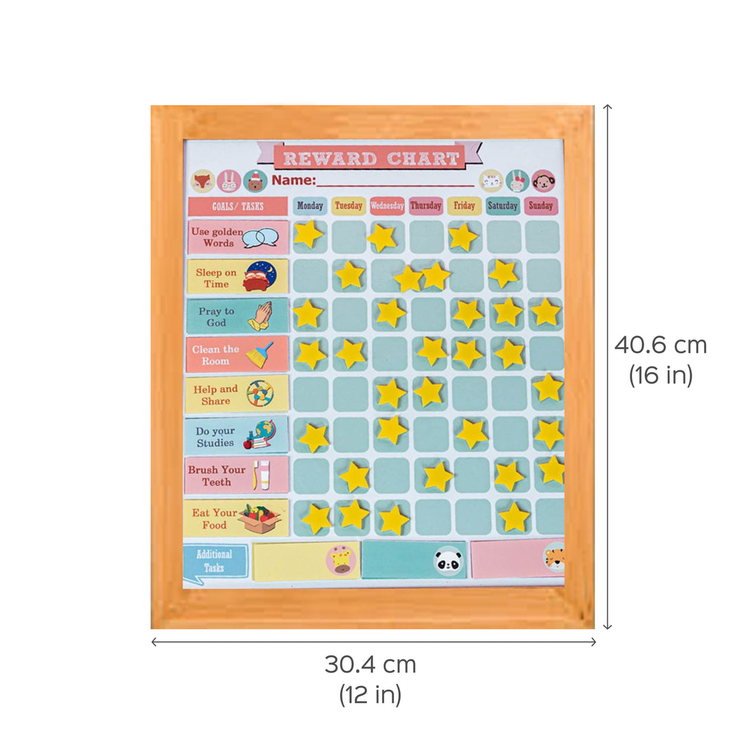 Habits & Achievements Wooden Reward Chart For Kids