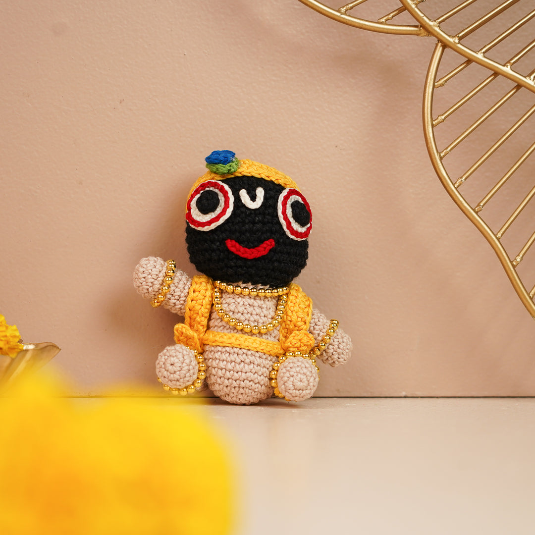 Handmade Crochet Beaded Jagannath Toy