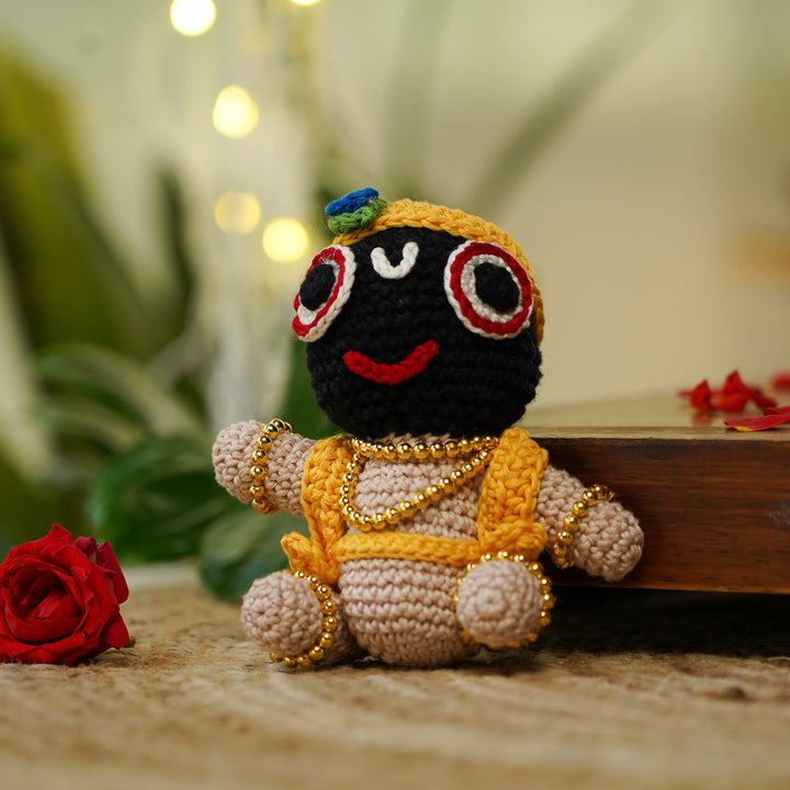 Handmade Crochet Beaded Jagannath Toy