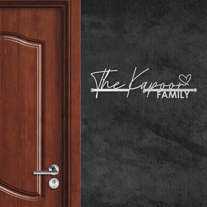 Personalized Laser Cut Minimalist Design Steel Name Plate