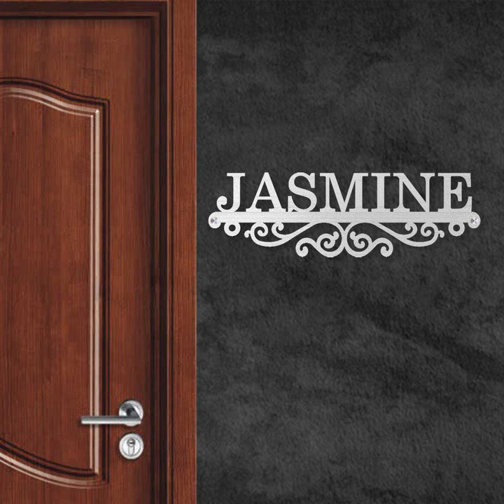 Personalized Laser Cut Minimal Design Steel Name Plate