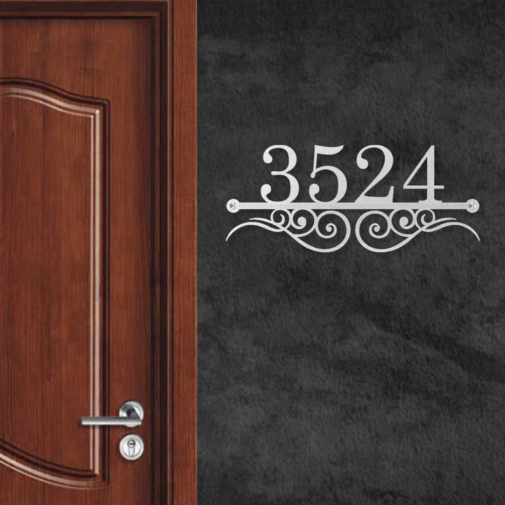 Personalized Laser Cut Elegant Design Steel Name Plate