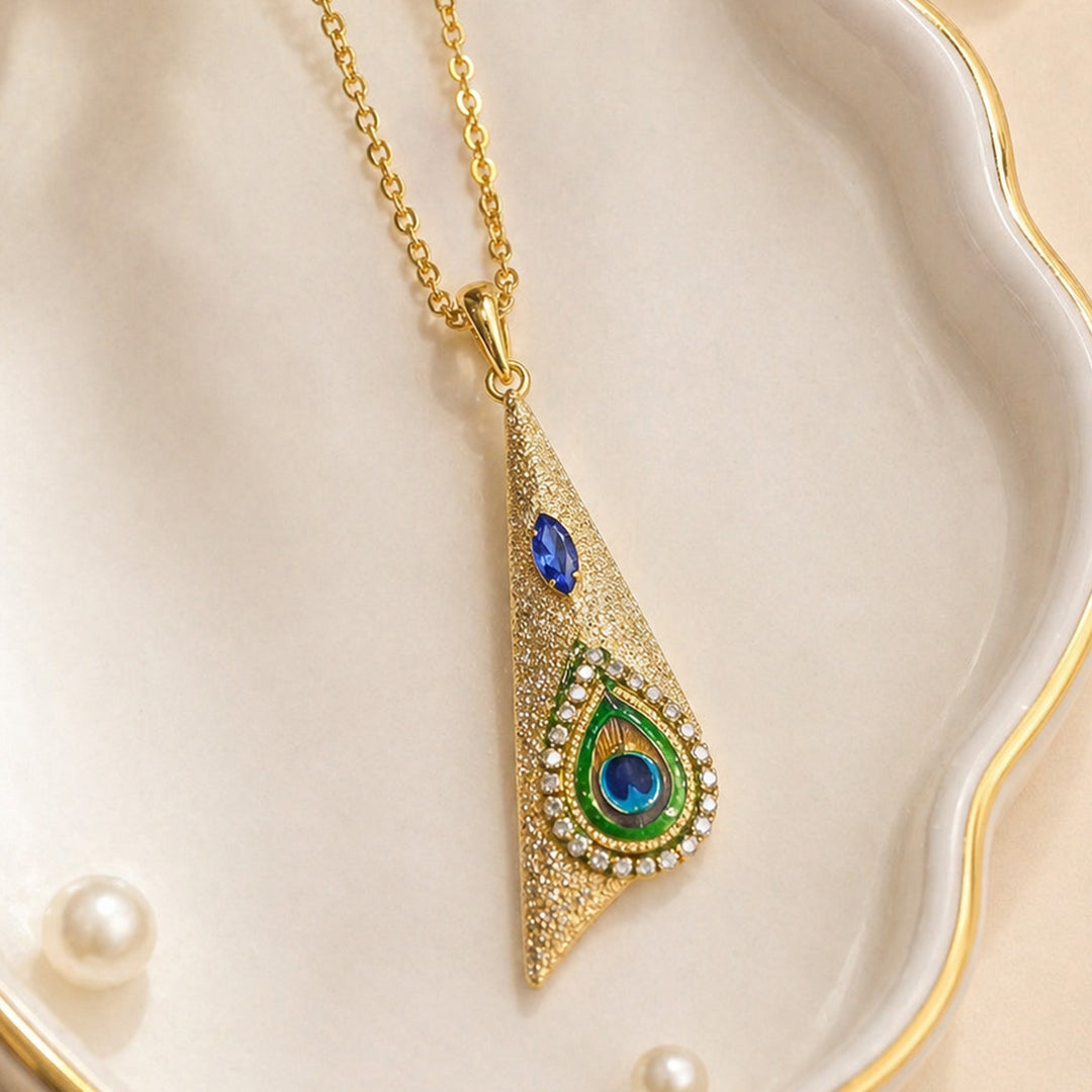 Sapphire Peacock Pearl Lumba Bracelet Rakhi Set With Roli Chawal For Bhaiya And Bhabhi