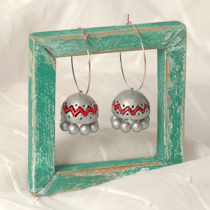 Handmade Silver Fusion Terracotta Earrings