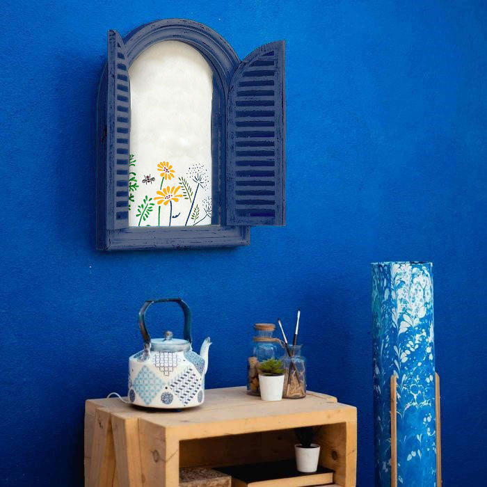 Arched Vintage Window Name Plate With Artwork