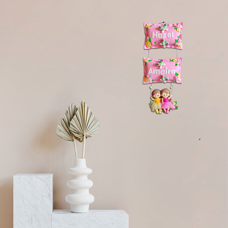 Hand-stitched Felt Nameplate with Swing