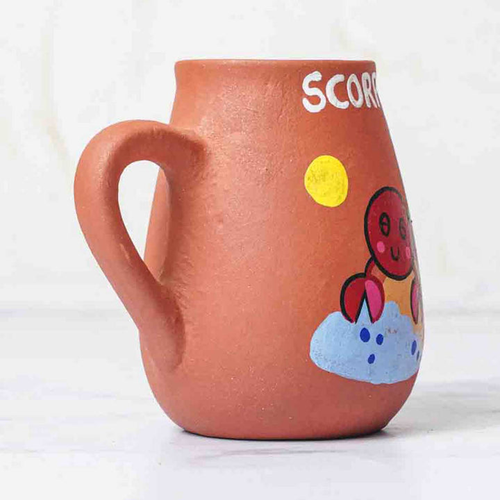 Personalized Hand-painted Scorpio Zodiac Sign Terracotta Mug
