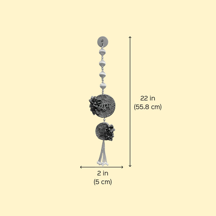 Handmade Beaded Reversible Floral Shubh Labh Hangings | Set Of 2