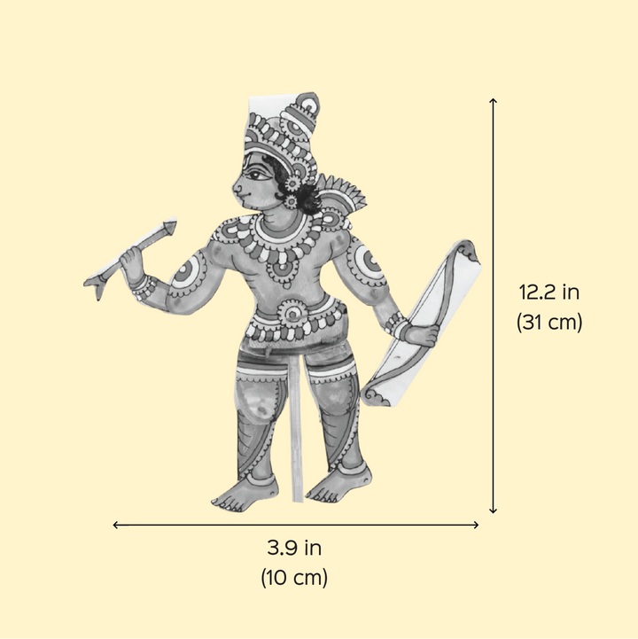 Hand-Painted Lakshman Tholu Bommalata Flip Toy