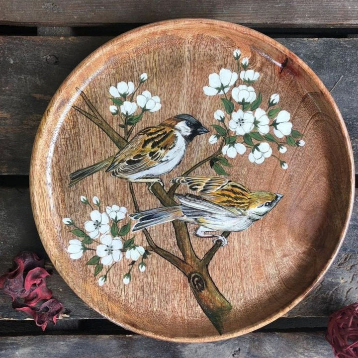Handpainted Mango Wood Wall Plate