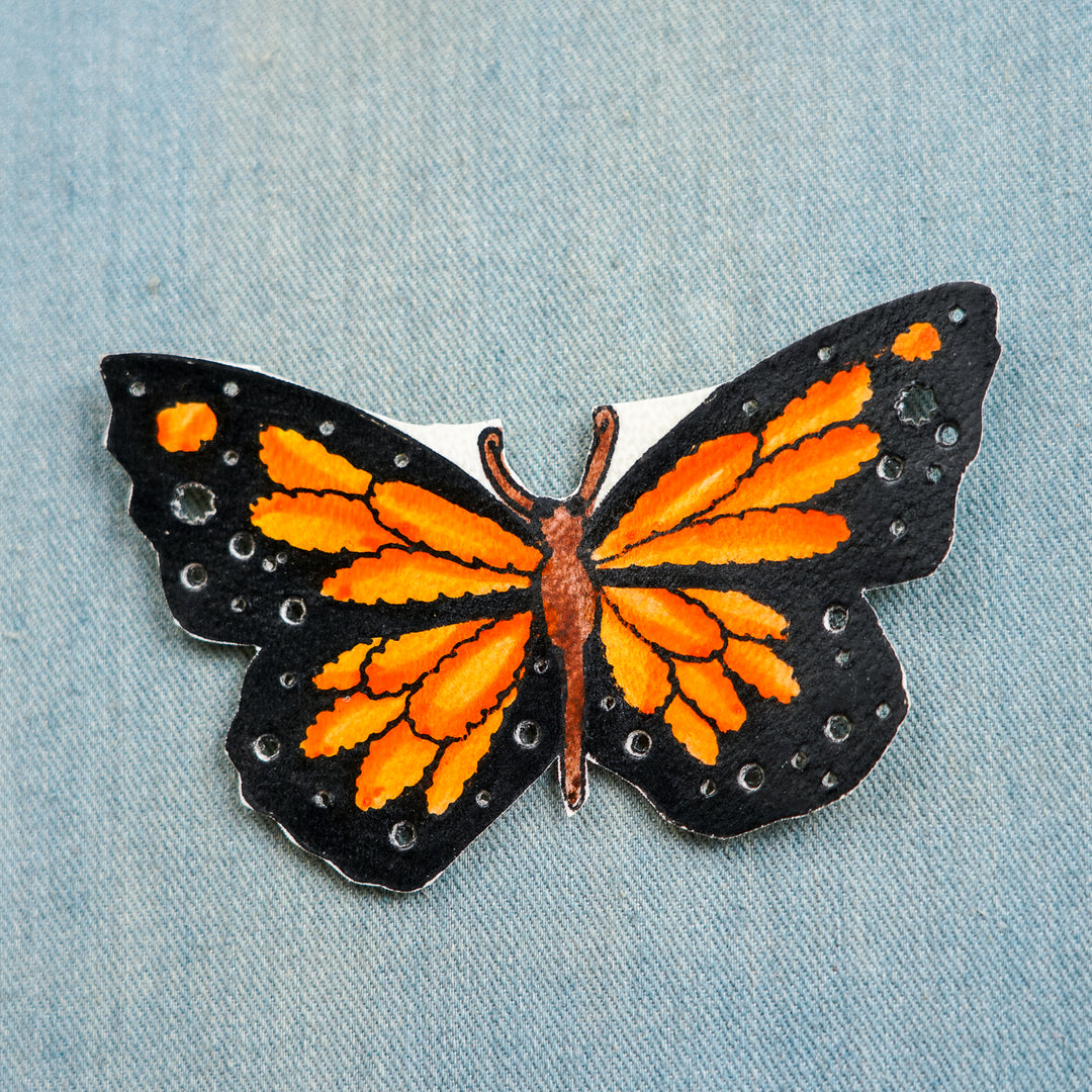 Hand-Painted Lifecycle Of Butterfly Tholu Bommalata Fridge Magnets | Set Of 5