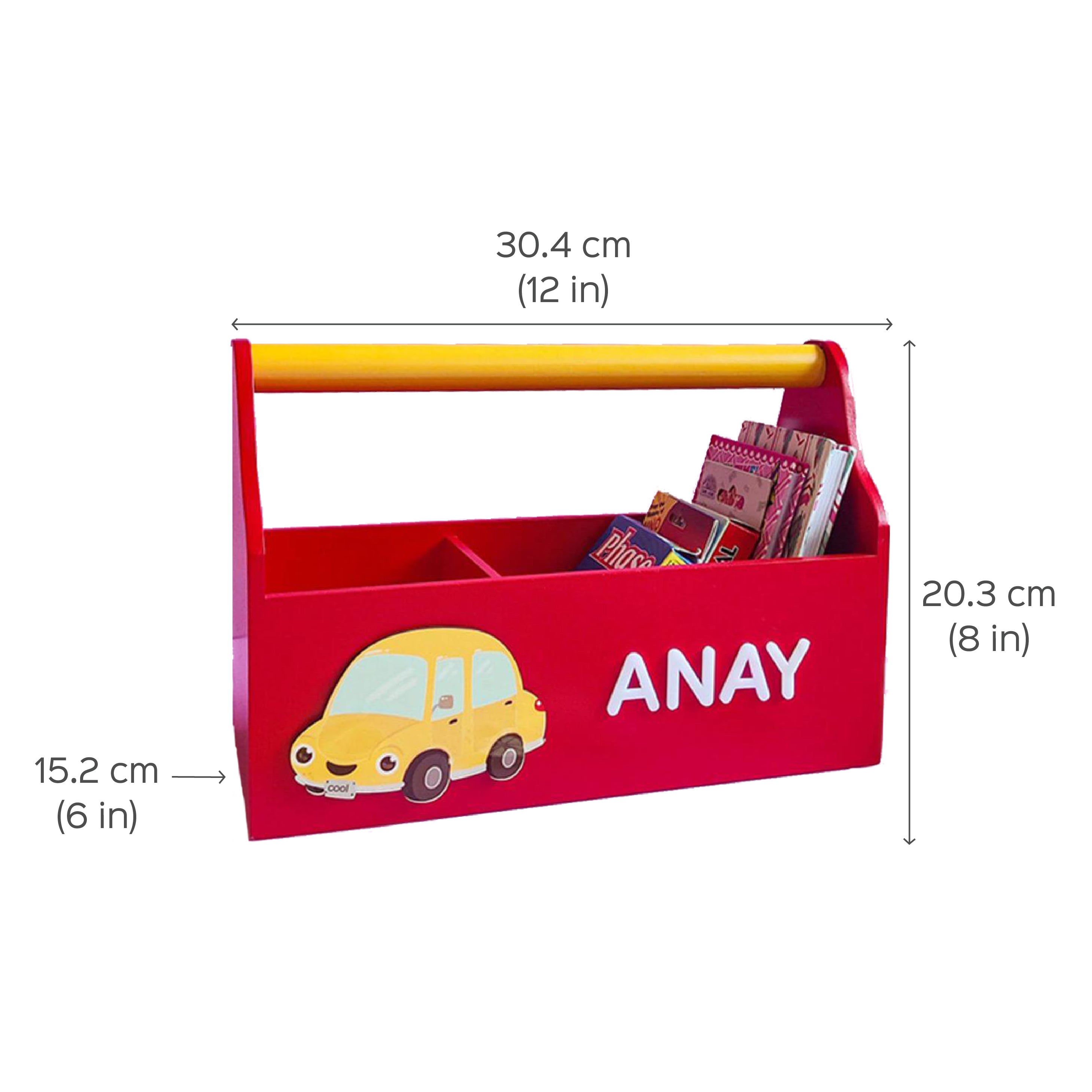Buy Personalized Wooden Storage Caddy For Kids Online On Zwende