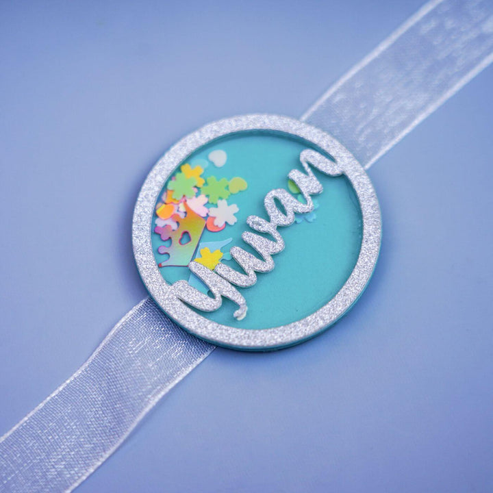 Handmade Personalized Rakhi With Roli Chawal - Zwende