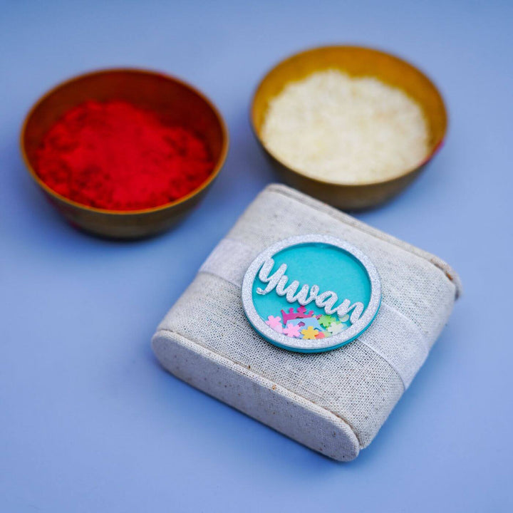 Handmade Personalized Rakhi With Roli Chawal - Zwende