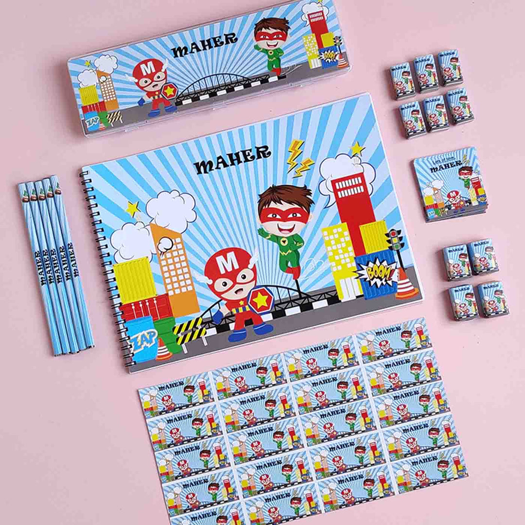 Personalised Printed Stationery Set for Kids | Set of 7