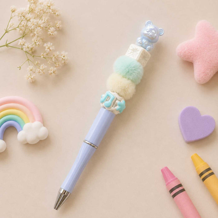 Cute Character "Teddy" Topper Pen For Kids
