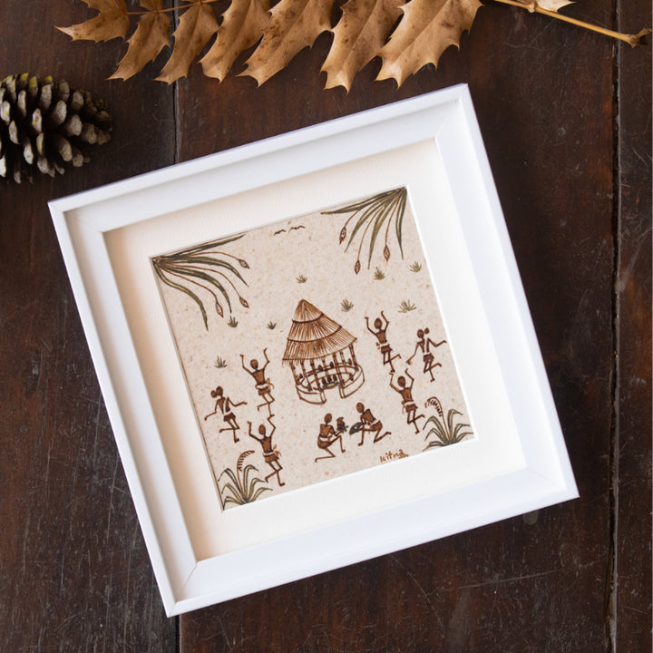 Handpainted Banana Fibre Kurumba Wall Art
