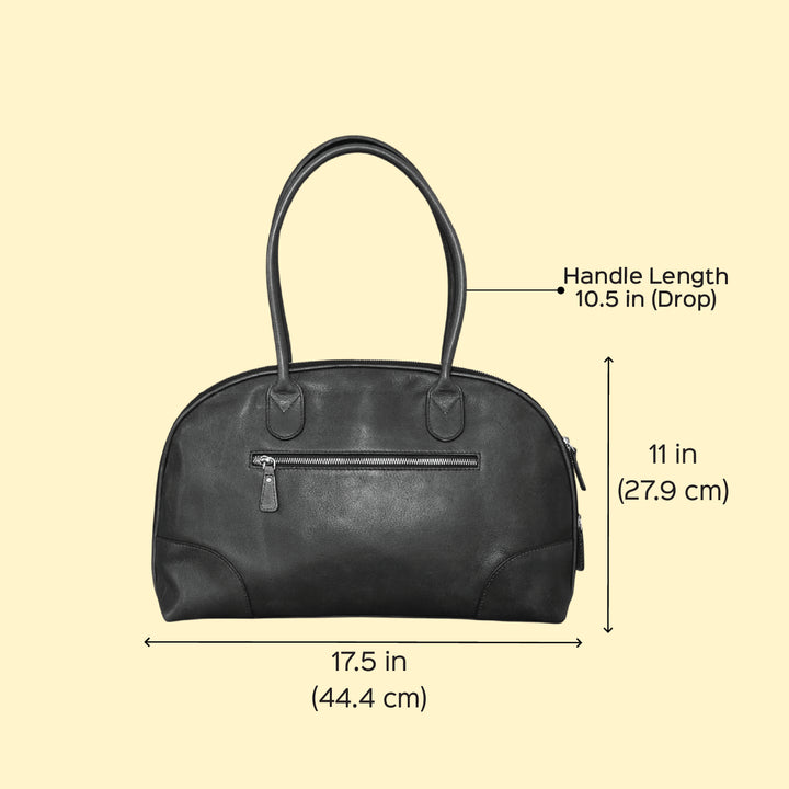 Personalized Large Green Brooklyn Leather Shoulder Bag