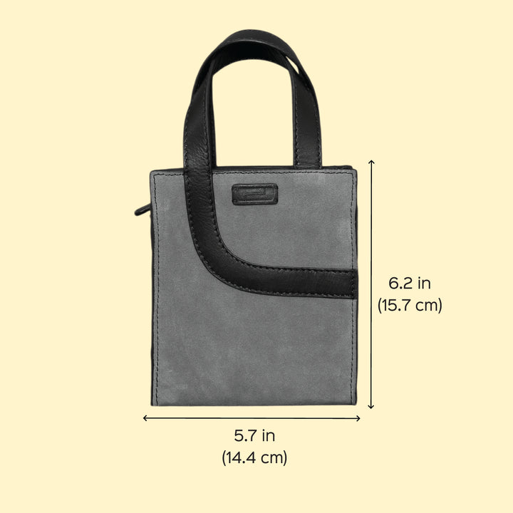 Mini Personalized Orange Monica Leather Handbag