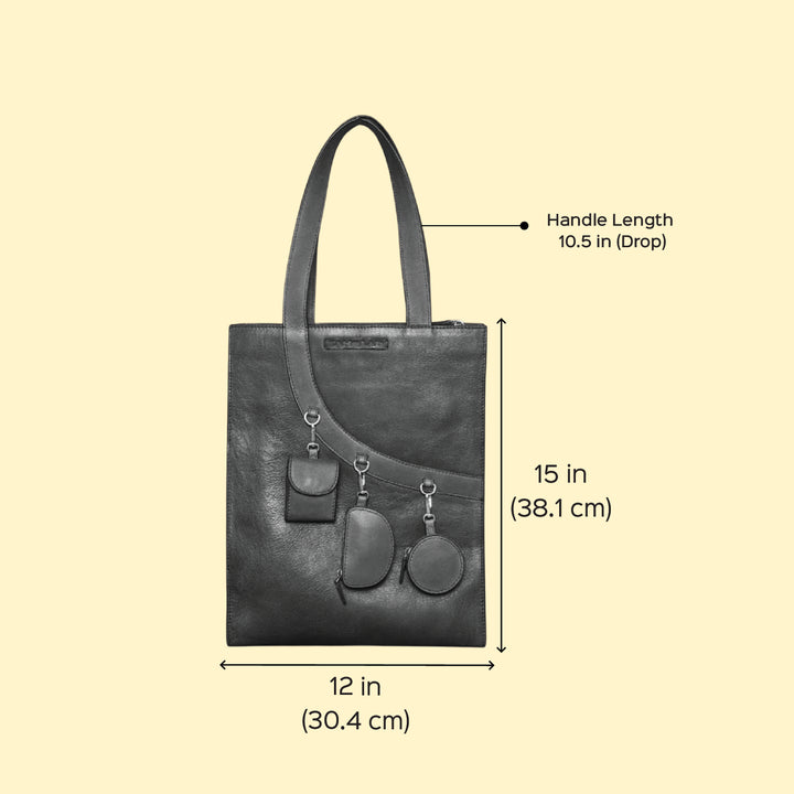 Personalized Burnt Orange Monica Leather Tote Bag