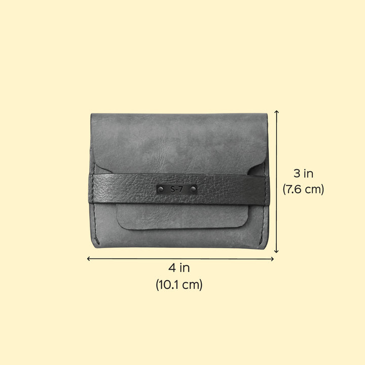 Personalized Brown Abby Leather Card Holder With Lining