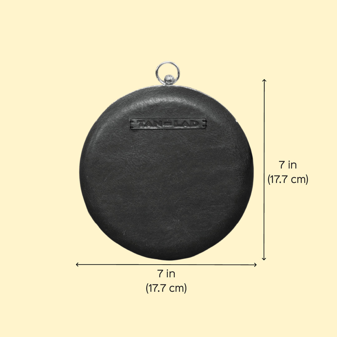 Personalized Green Round Leather Clutch