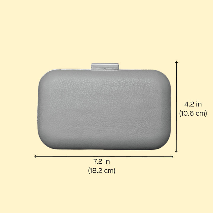 Personalized Brown Jewels Leather Clutch