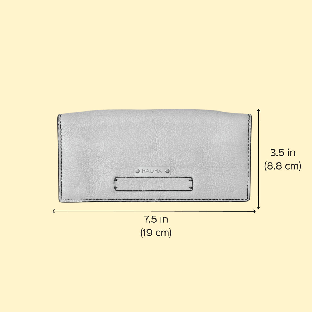 Personalized Off White Maxie Leather Card Wallet