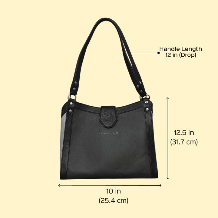 Personalized Green Serena Leather Tote Bag
