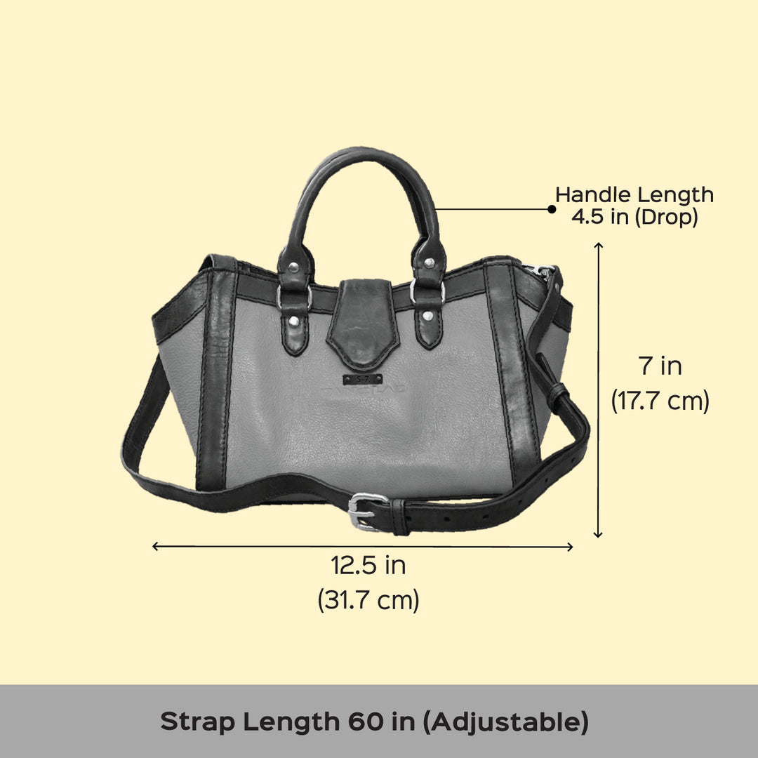 Personalized Pink & Orange Serena Leather Handbag