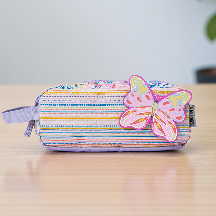 Butterfly Theme Water-Resistant Kids Pencil Pouch