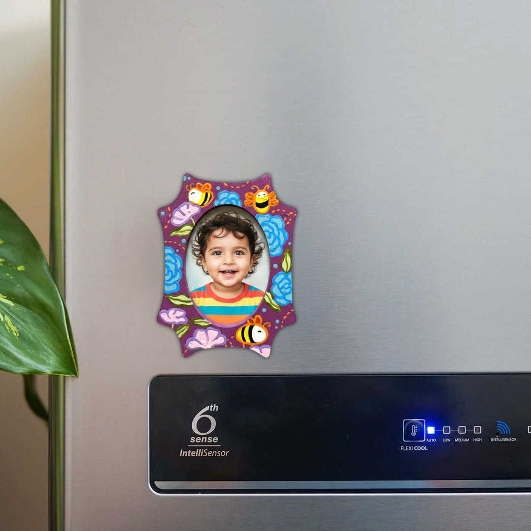 Hand-Painted Bhawaraa MDF Wood Fridge Magnet