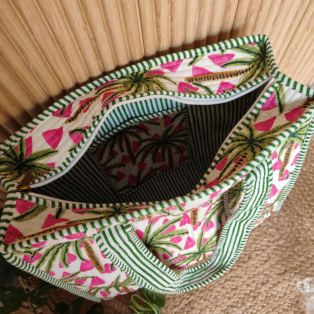 Handmade Tropical Tango Cotton Tote Bag