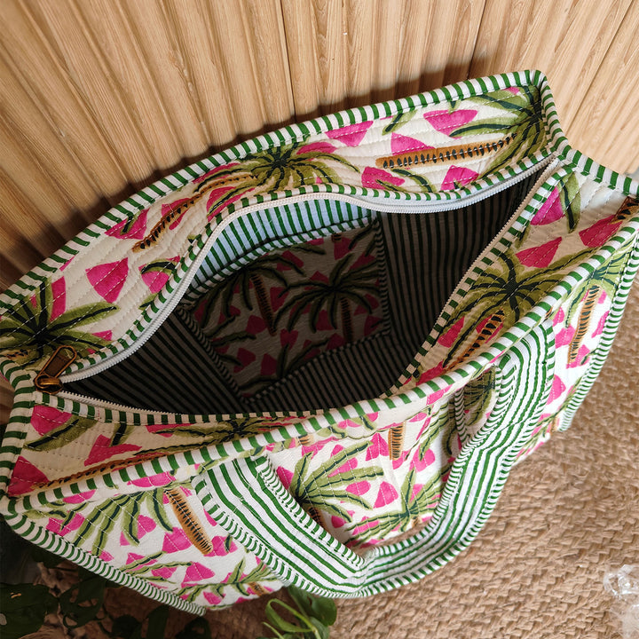 Handmade Tropical Tango Cotton Tote Bag