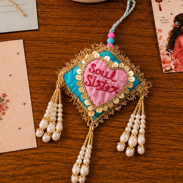 "Pyari Behan" Ceramic Mug Rakhi Hamper With Rakhi & Roli Chawal For Sister