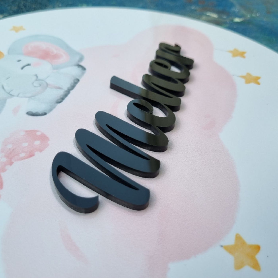 Buy Personalized Elephant Queen Printed Kid's Nameplate with 3D