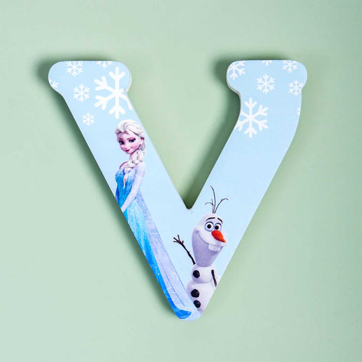 Handmade Frozen Princess Theme MDF Wood 3D Wall Letter For Kids - V