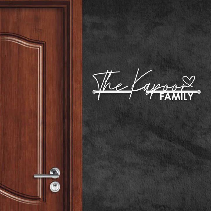 Personalized Laser Cut Minimalist Design Steel Name Plate