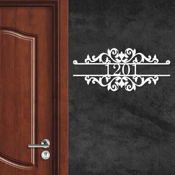 Personalized Laser Cut Ornate Design Steel Name Plate