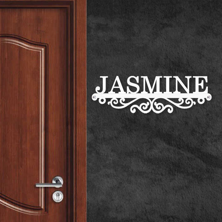 Personalized Laser Cut Minimal Design Steel Name Plate