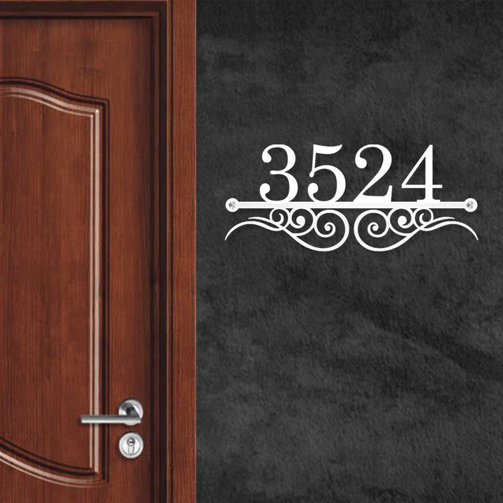 Personalized Laser Cut Elegant Design Steel Name Plate
