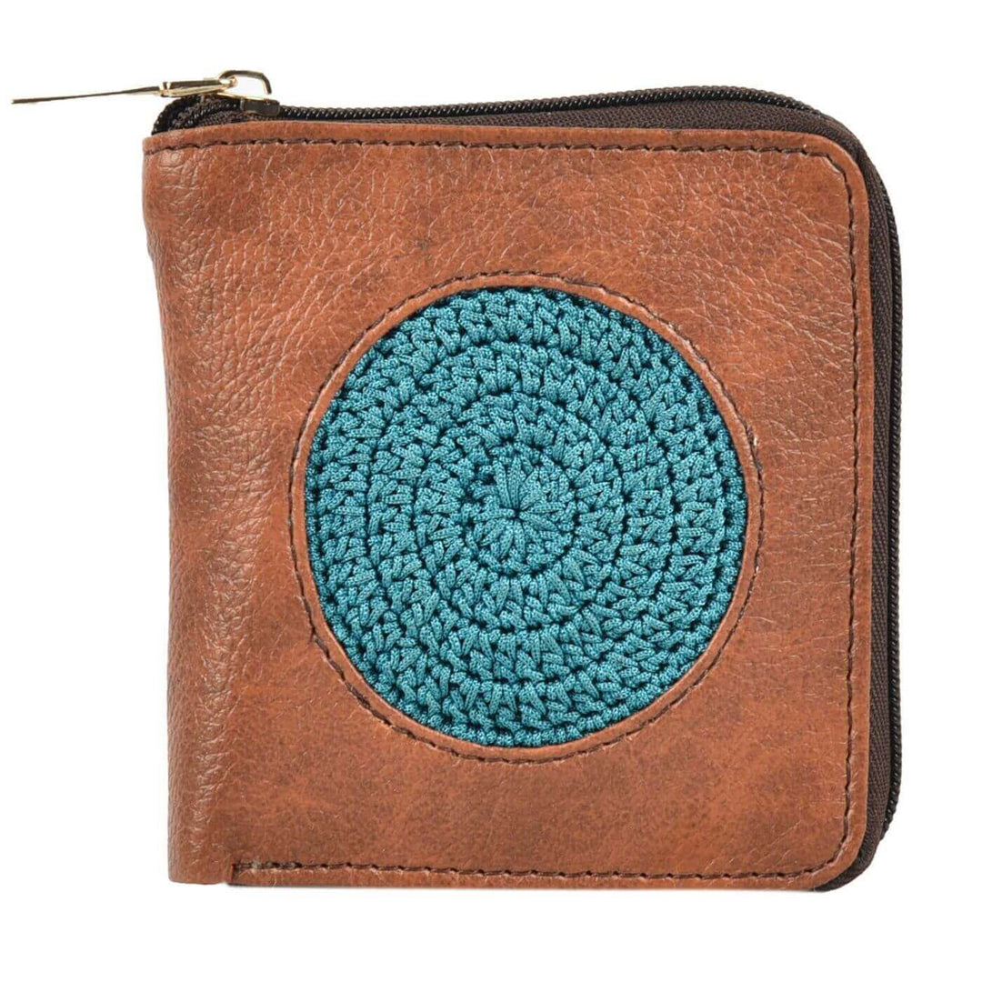 Handcrafted Faux Leather Pocketbook Wallet - Zwende