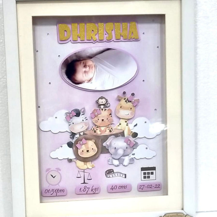Personalized Kids Shadow Box Frame with Lights