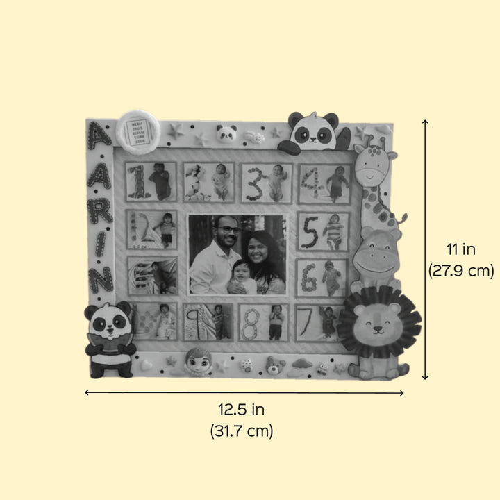 Twelve Months Kids Photo Personalized Frame
